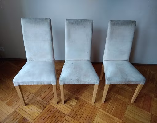 krzesła przed praniem